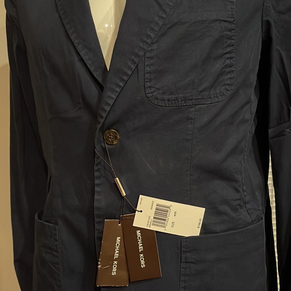 Michael Kors Unlined Single Breasted Slim Fit Dual Vent Casual Blazer - Picture 7 of 10